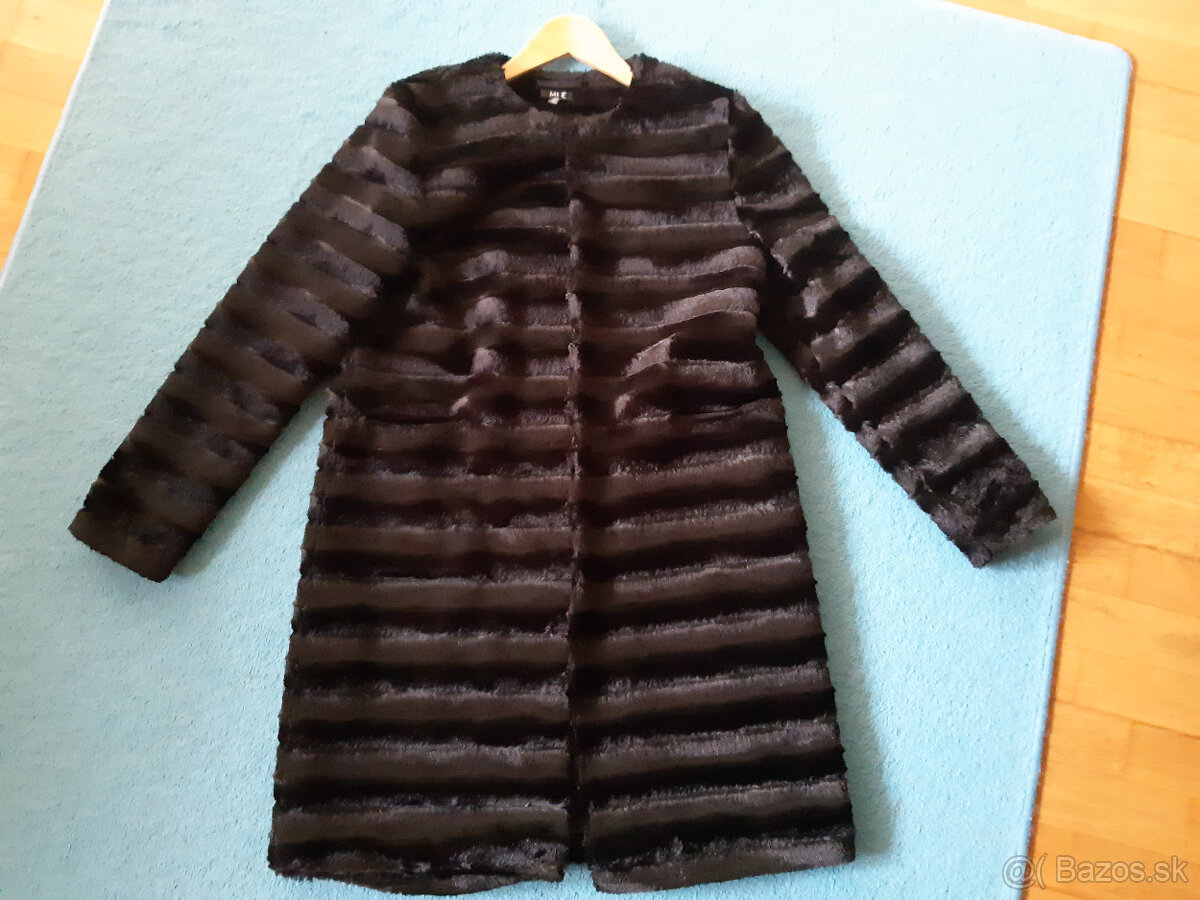 MLE Collection čierny kožuch umelý XS - 5