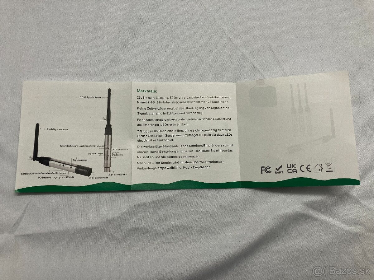 bezdrôtový DMX set – 3× vysielač + prijímač - 5