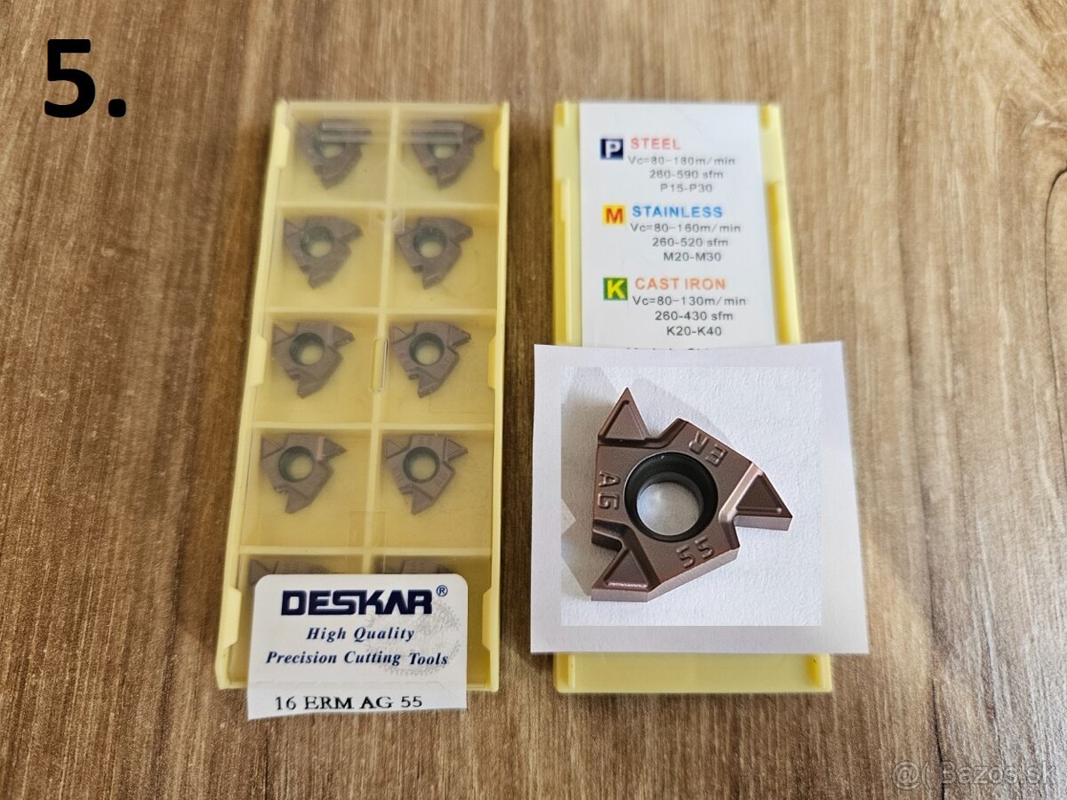 Závitové sústružnícke nože - vonkajšie / stúpanie 0,5-3mm - 5