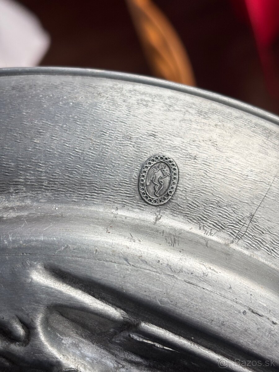 Dekoratívny cínový tanier - 5