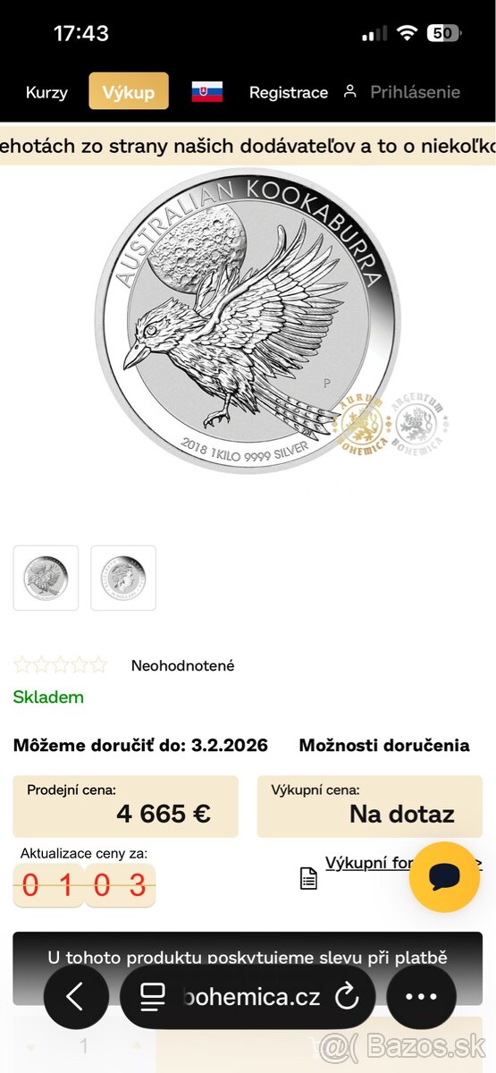 1 kg strieborne investicne zberatelske mince 999 - 5