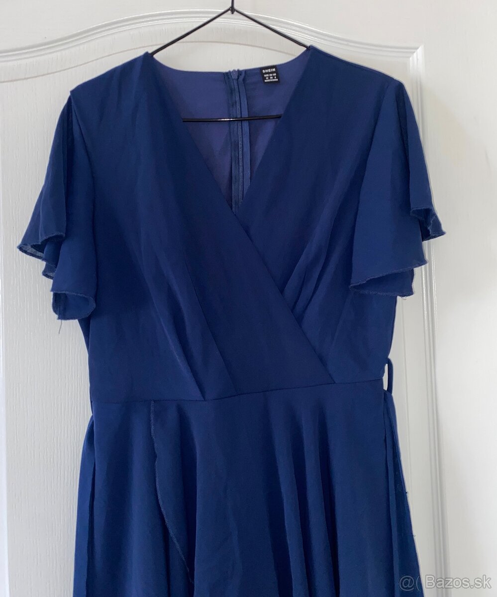 Shein tmavomodre saty velkost M - 5