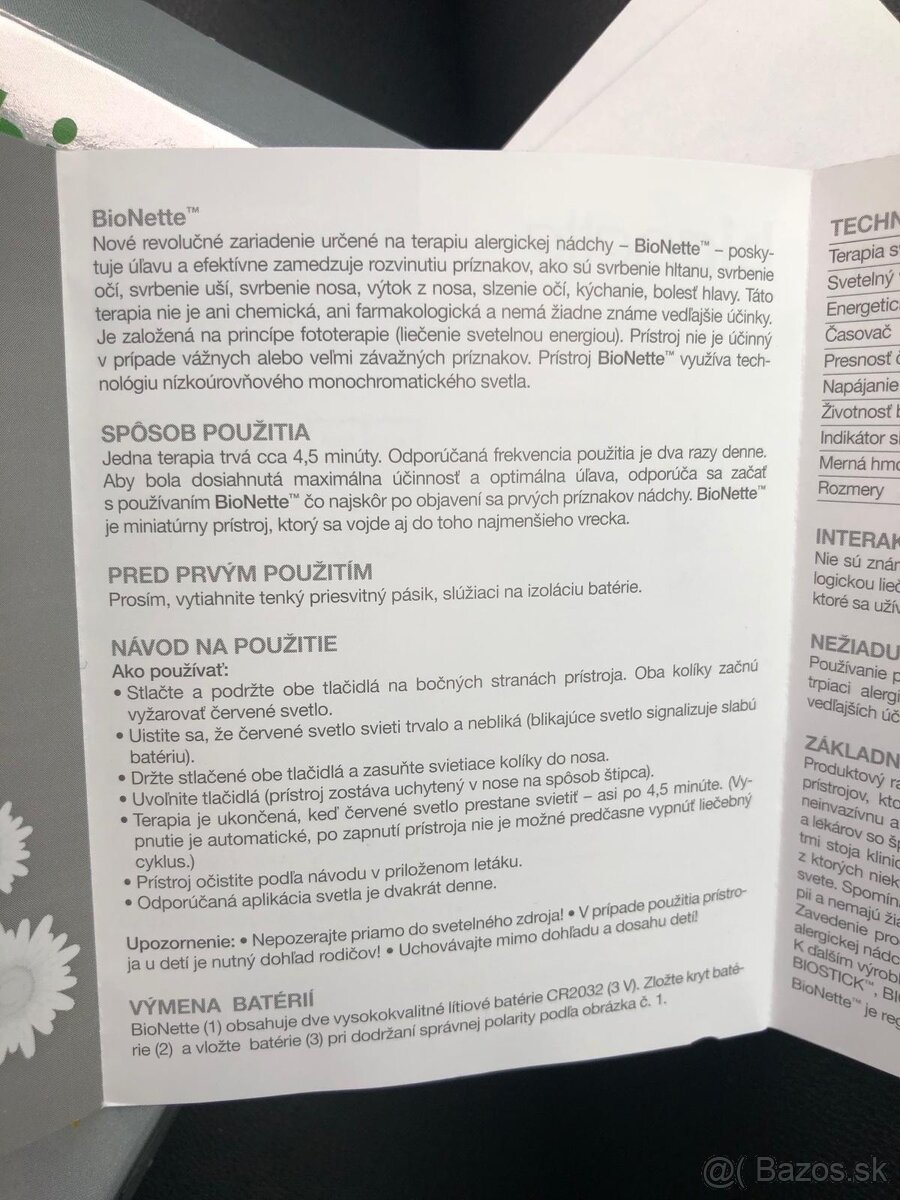 Bionette svetelna terapia na liečbu alergie nova - 5