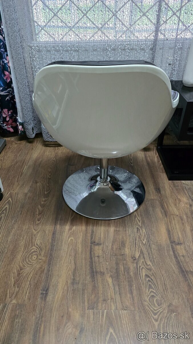 Bielo cierne otocne kresla - 5