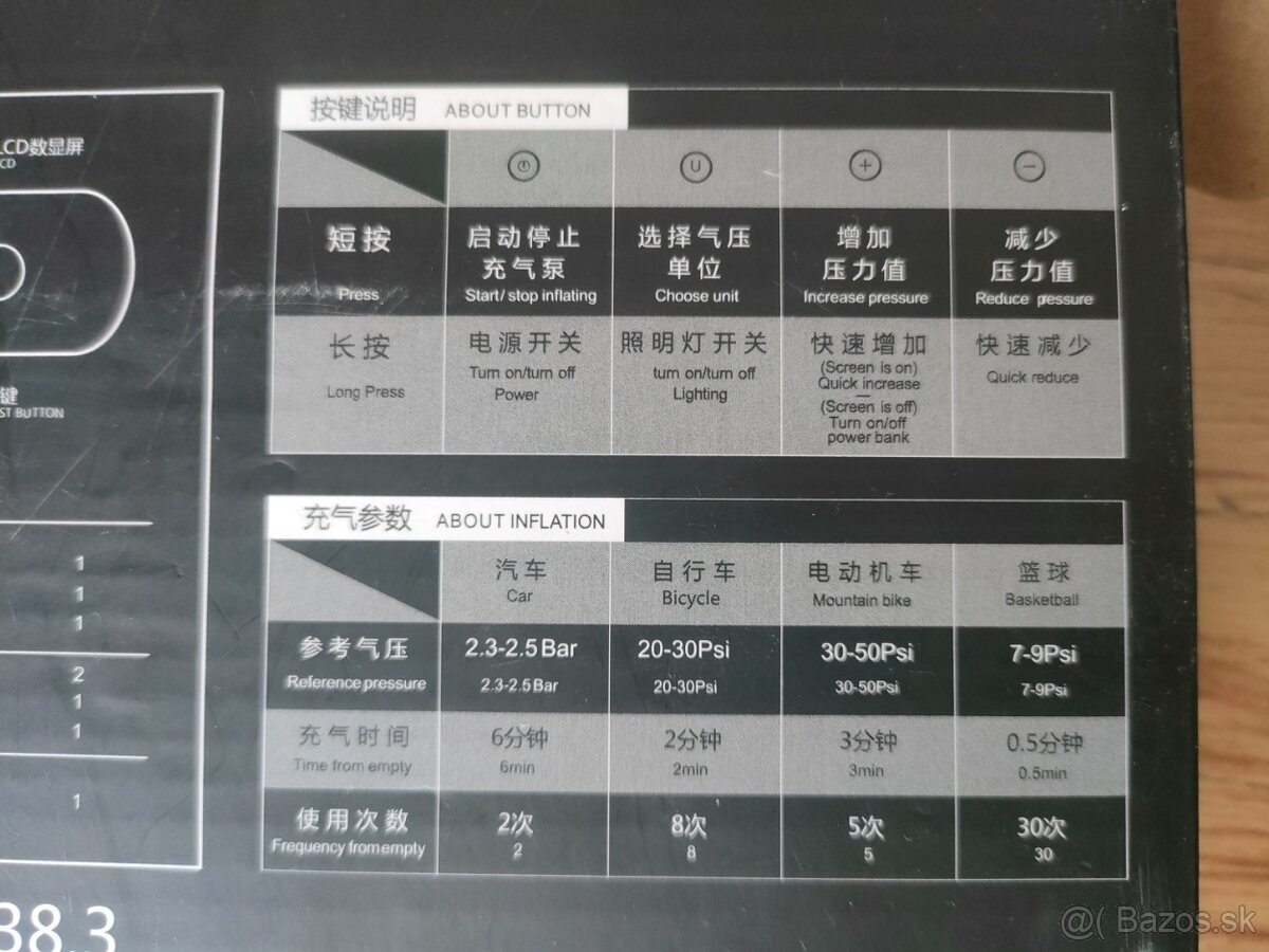 Akumulátorový elektrický kompresor / pumpa MTL - 5