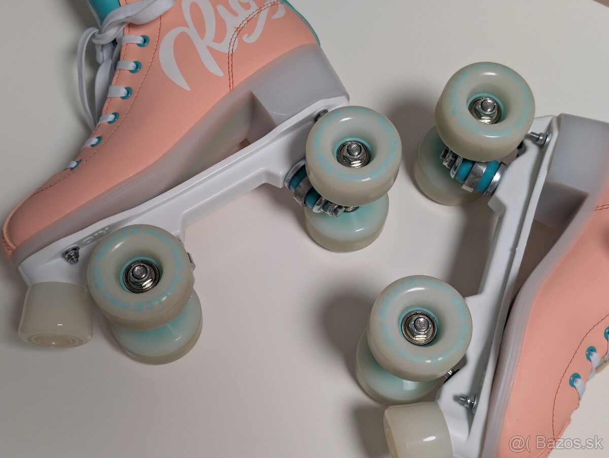 39.5 - Rio Roller Script kolieskové korčule | Peach Green - 5
