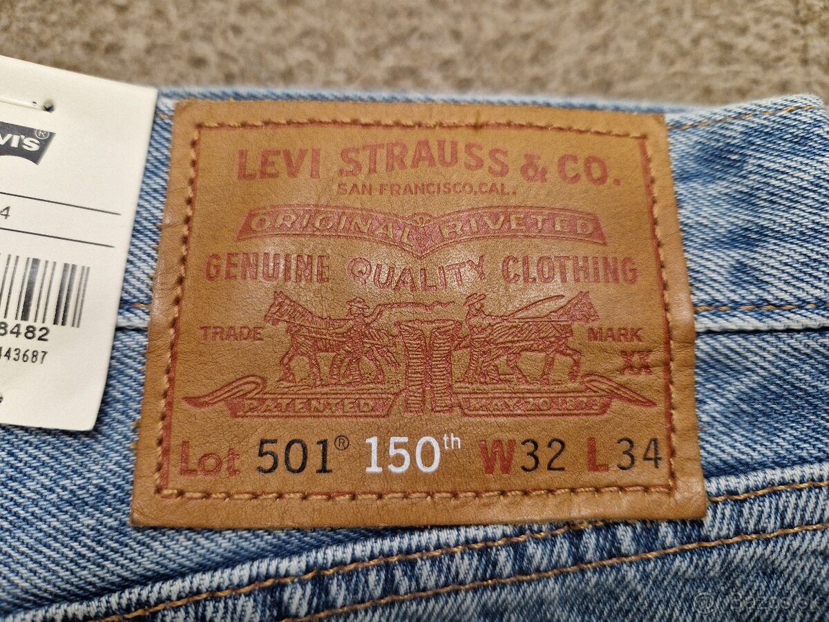Džíny Levi's 501 W32 L34 - 41x84x113x20 cm o088 - 5