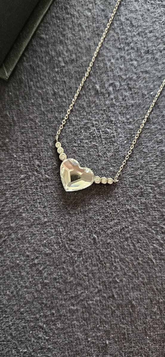 Preciosa srdce crystals náhrdelník strieborný - 5