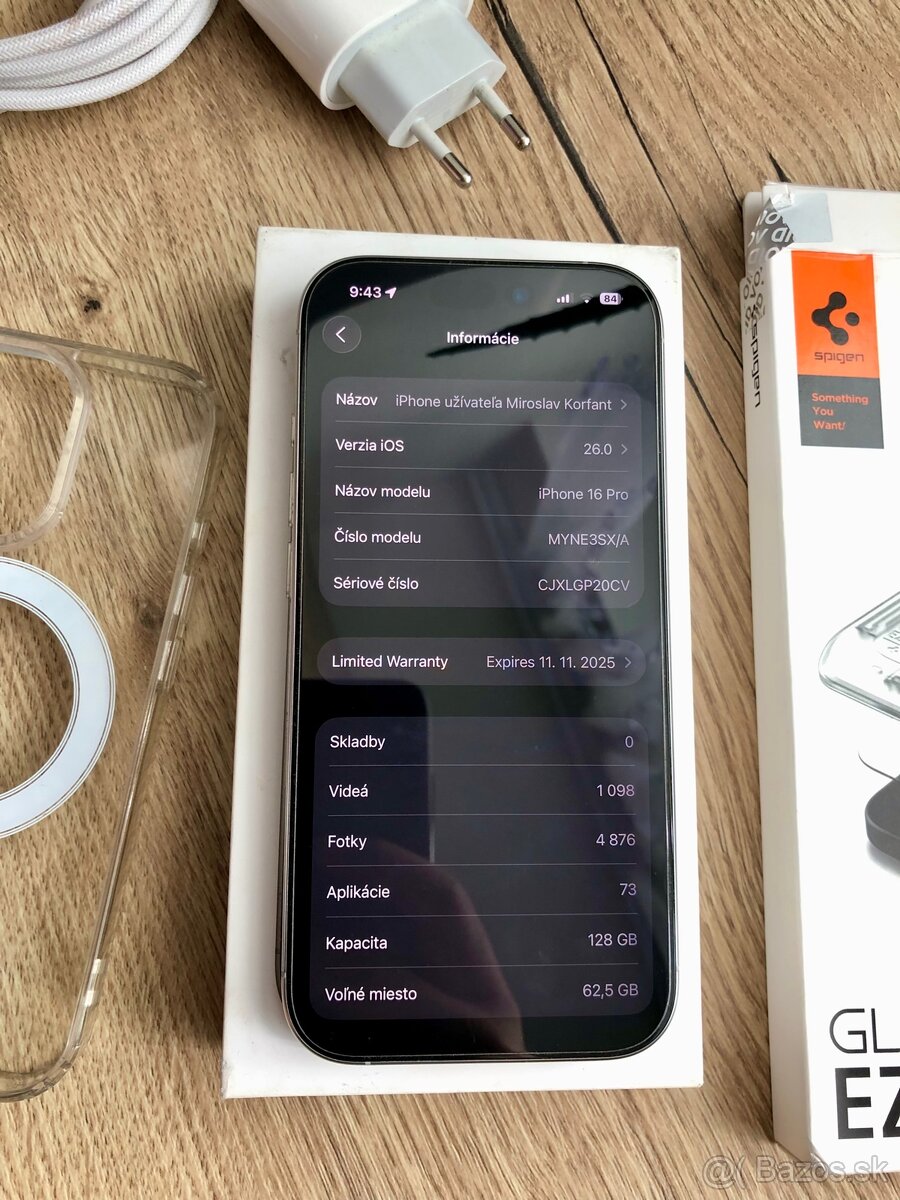Apple iPhone 16 Pro 128GB Biely TOP STAV - 5
