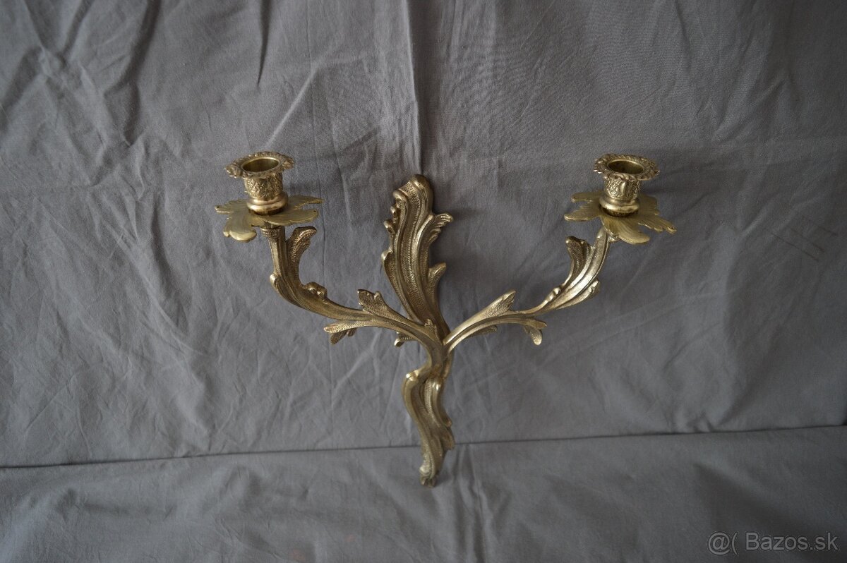 Mosadzné nástenné svietniky - 5