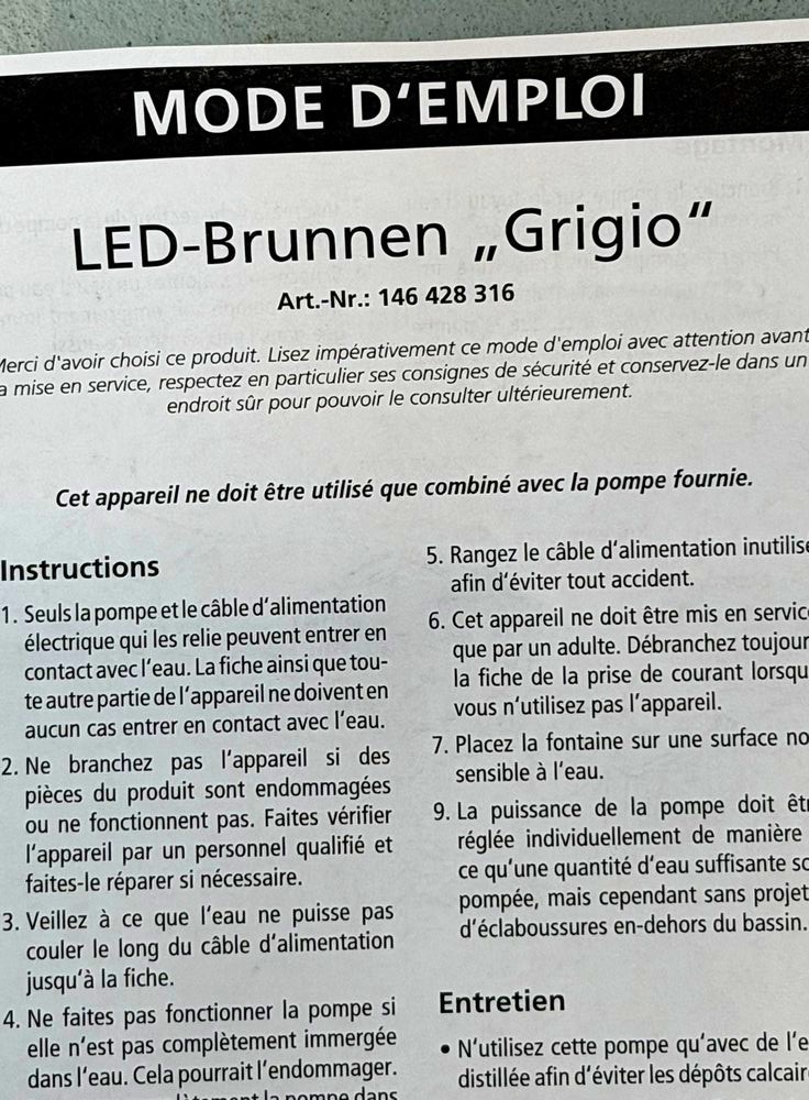 Led fontana Grigio - 5