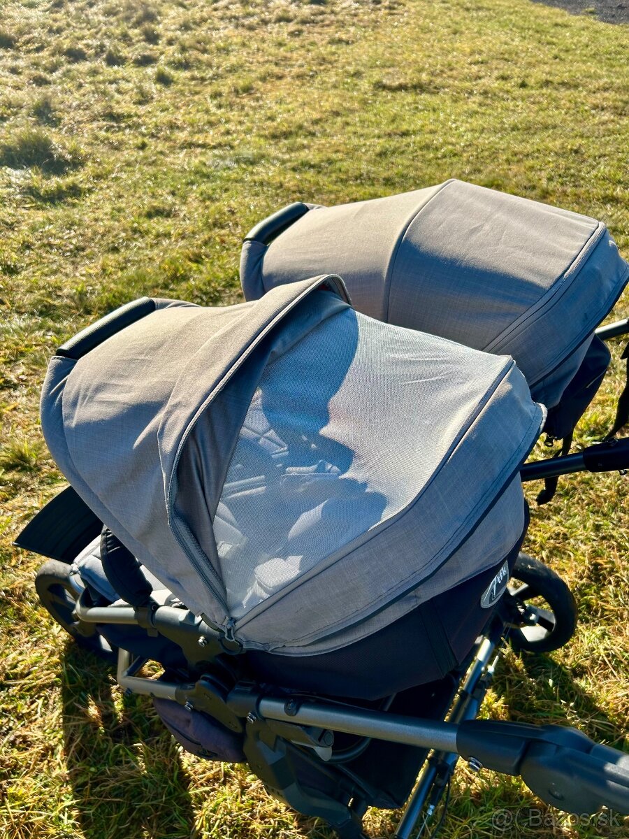 TFK duo combi kočík pre dvojičky / súrodenecký kočík - 5