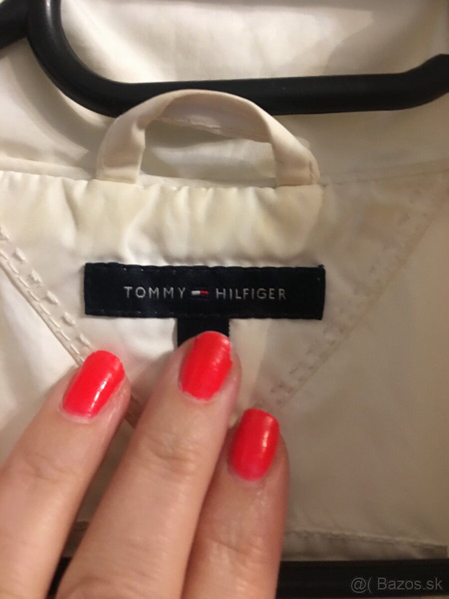 TOMMY HILFIGER originál snehobiela/damska bundicka L - 5