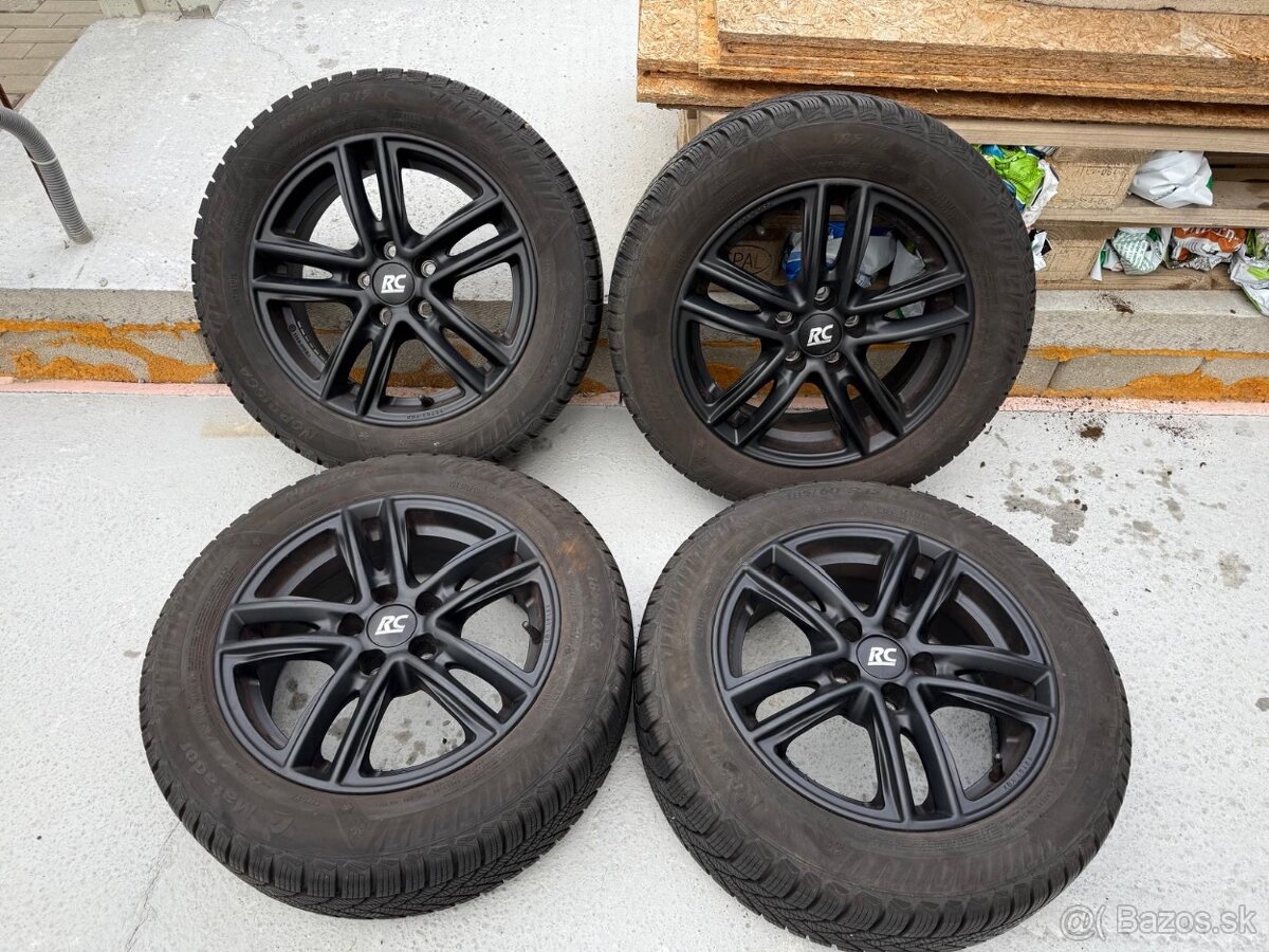 Zimné pneumatiky 185/60 r15 na nových RC diskoch - 5