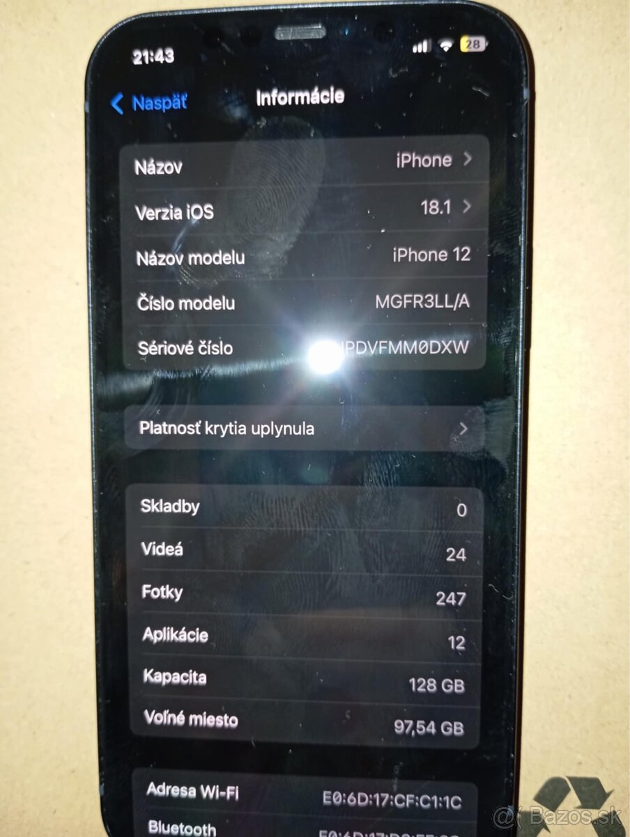 Predám.. Vymenim.. IPHONE 12 128GB 93% Stav A - 5