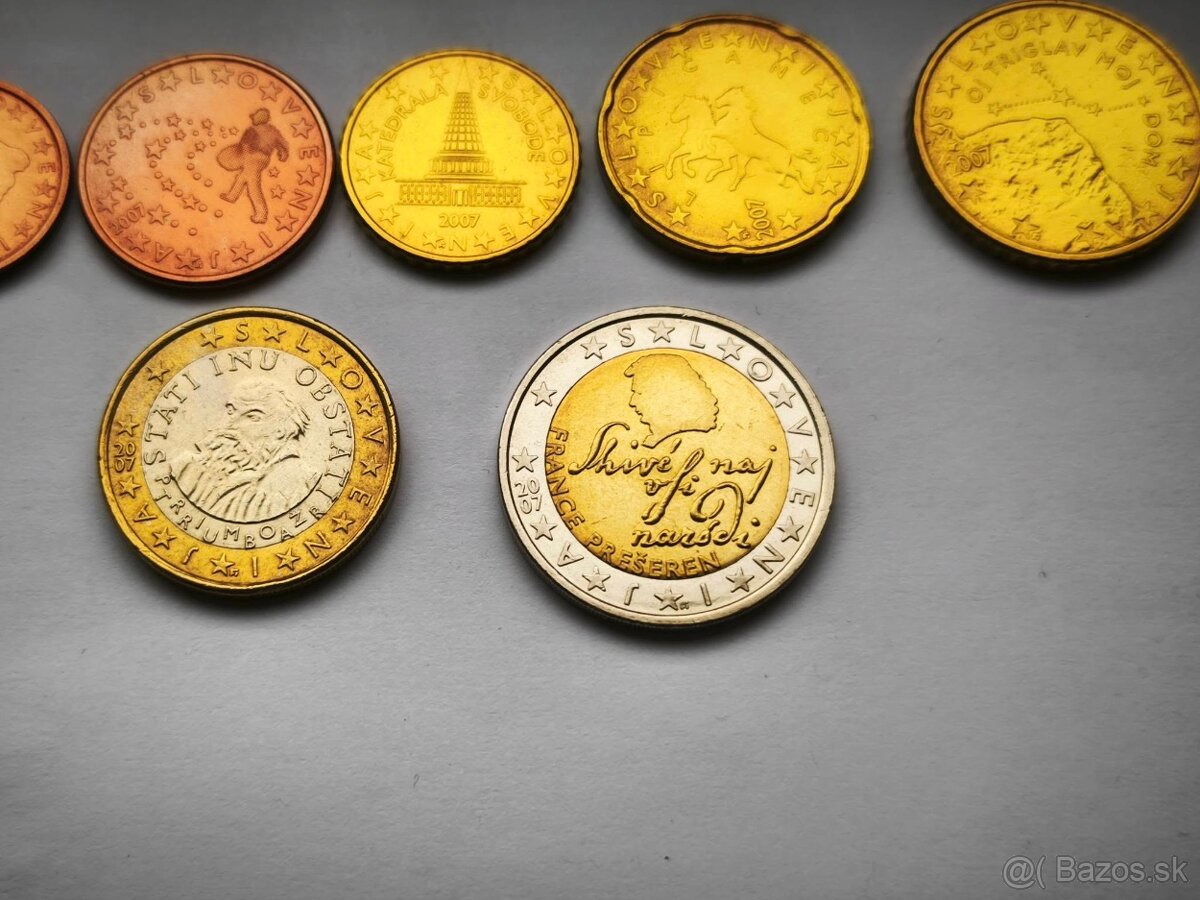 Kompletná sada mincí Slovinsko 2007 - 5