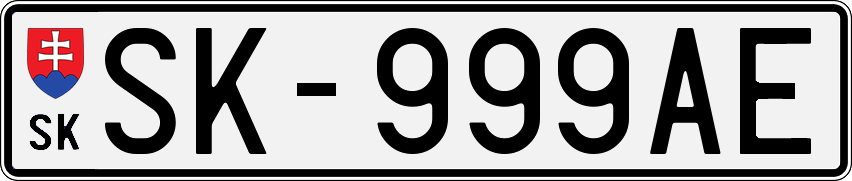 ŠPZ / EČV typ 1/101 (1997-2004) - SK (Svidník) - 5