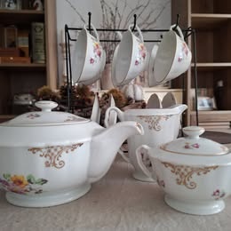 Krásny porcelánový vintage set, aj na doplnenie - 5