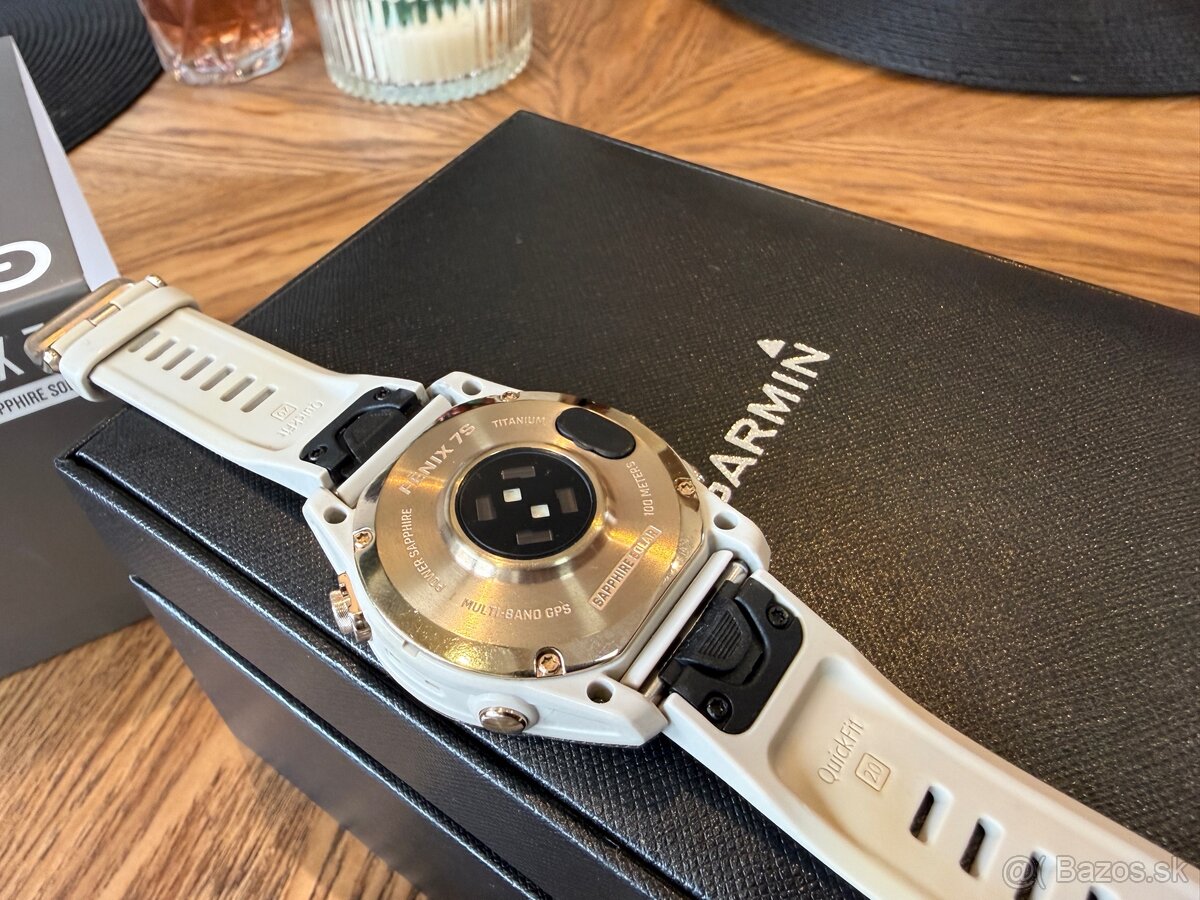 Garmin fenix 7s sapphire solar titanium rose gold top stav - 5