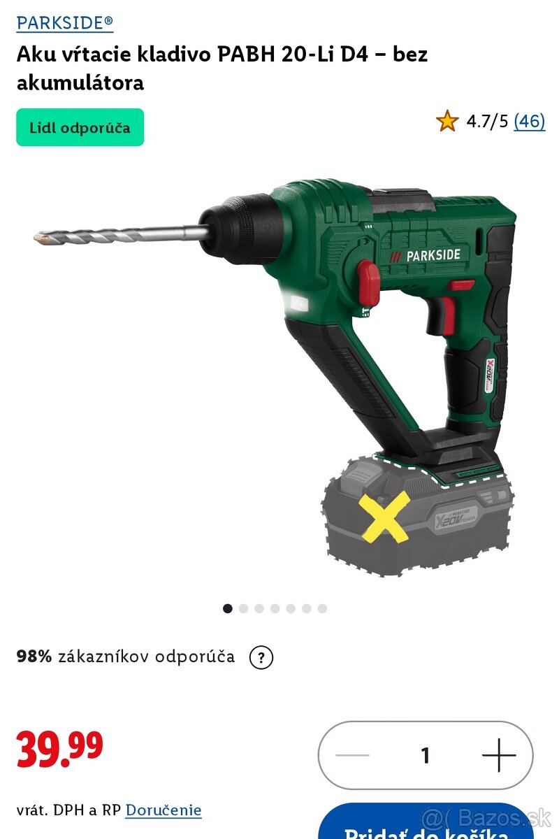 Aku vŕtacie kladivo PABH 20-Li D4 - NOVÉ - 5