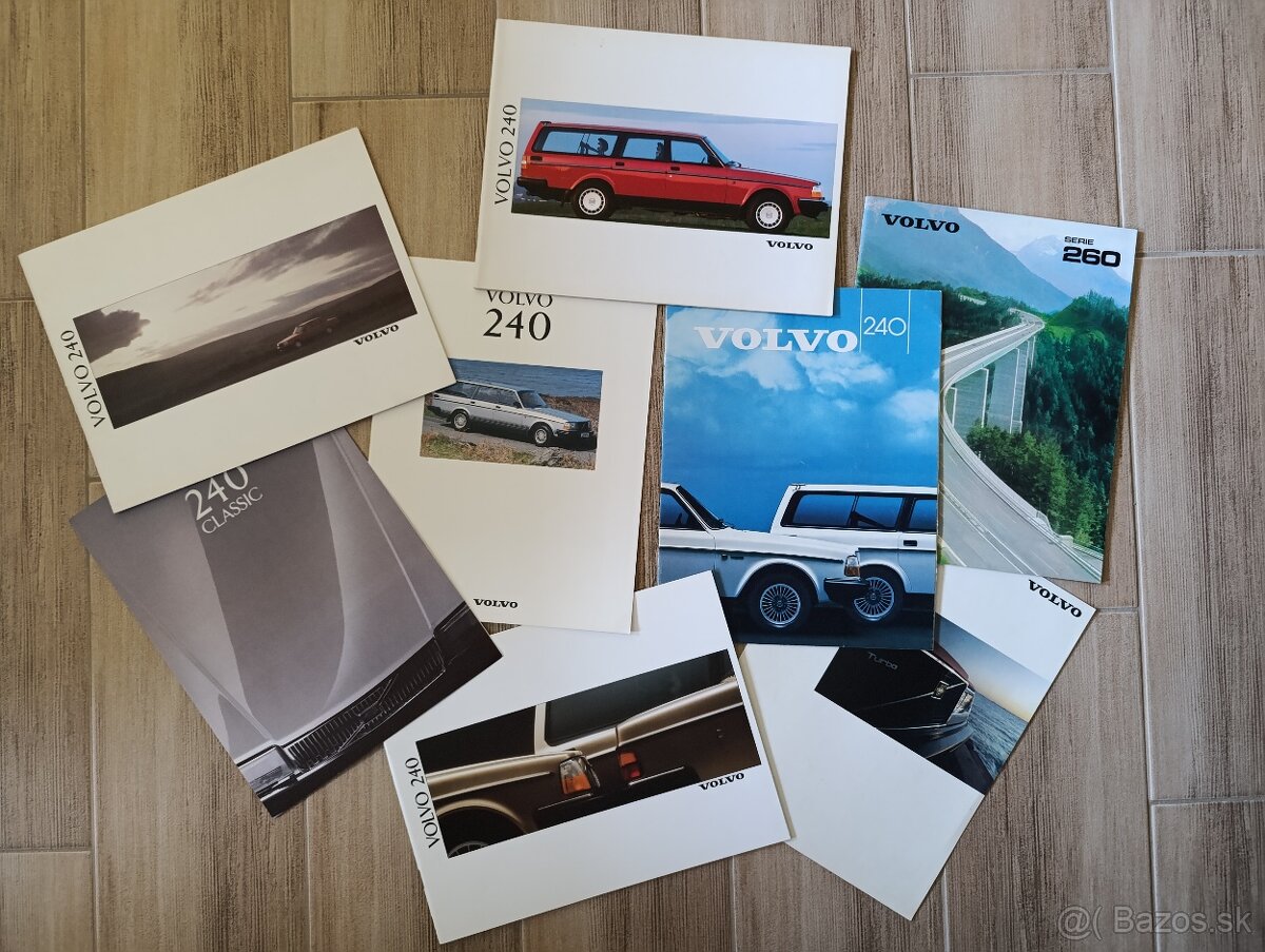 Prospekty Saab a Volvo 50. až 90. léta. - 5