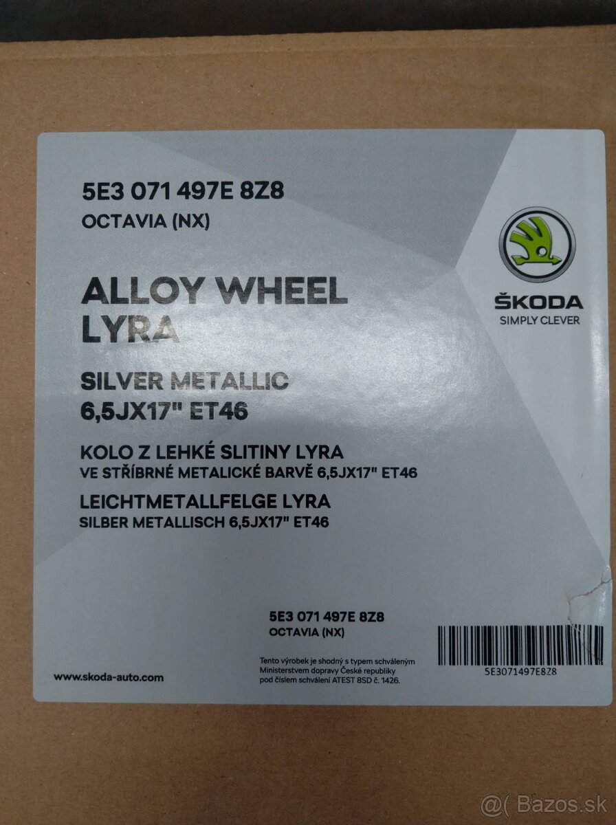 17" zimná sada ŠKODA OCTAVIA 4 originál. - 5