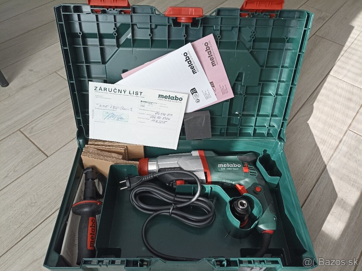 Metabo KHE 2860 Quick, platný záručný list - 5