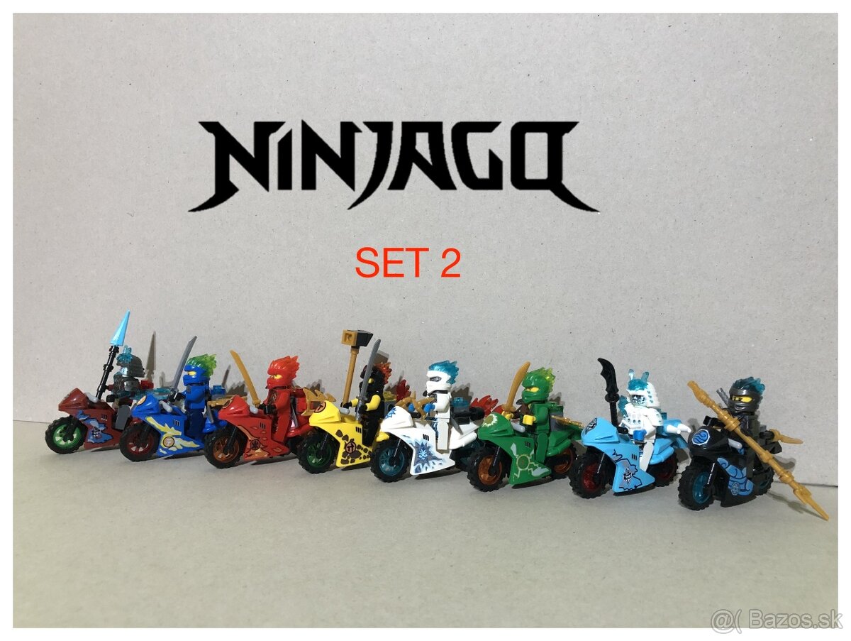 Figurky Ninjago - motorky (8ks) typ lego - nove, nehrane - 5