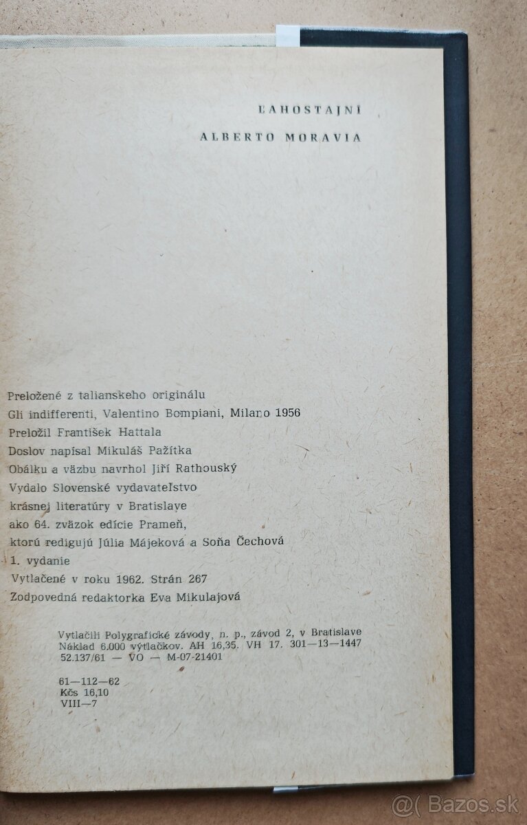 2x ALBERTO MORAVIA: Ľahostajní a Leopardia žena - 5