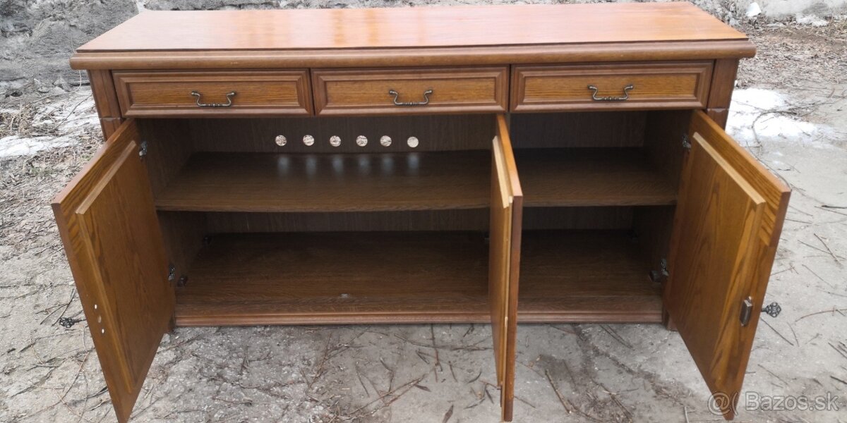 Rustikálna masívna komoda - 5