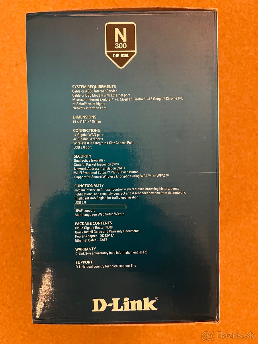 Predám Wi-Fi router D-Link Cloud Gigabit Router N300 - 5