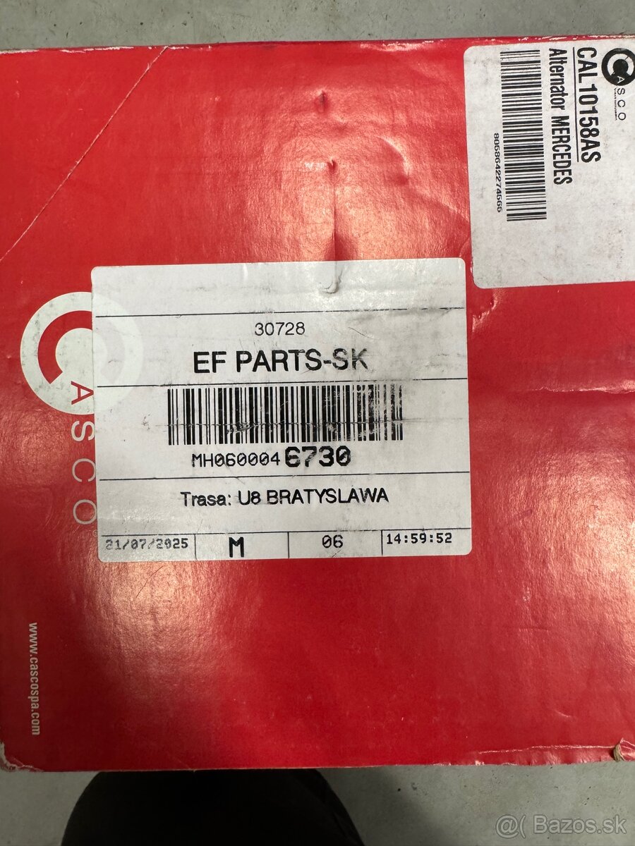 alternátor Mercedes Casco cal 10158as - 5