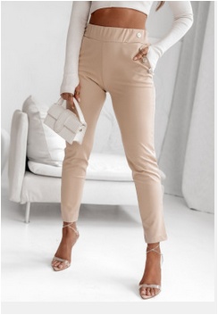 Béžové La blanche nohavice - 5