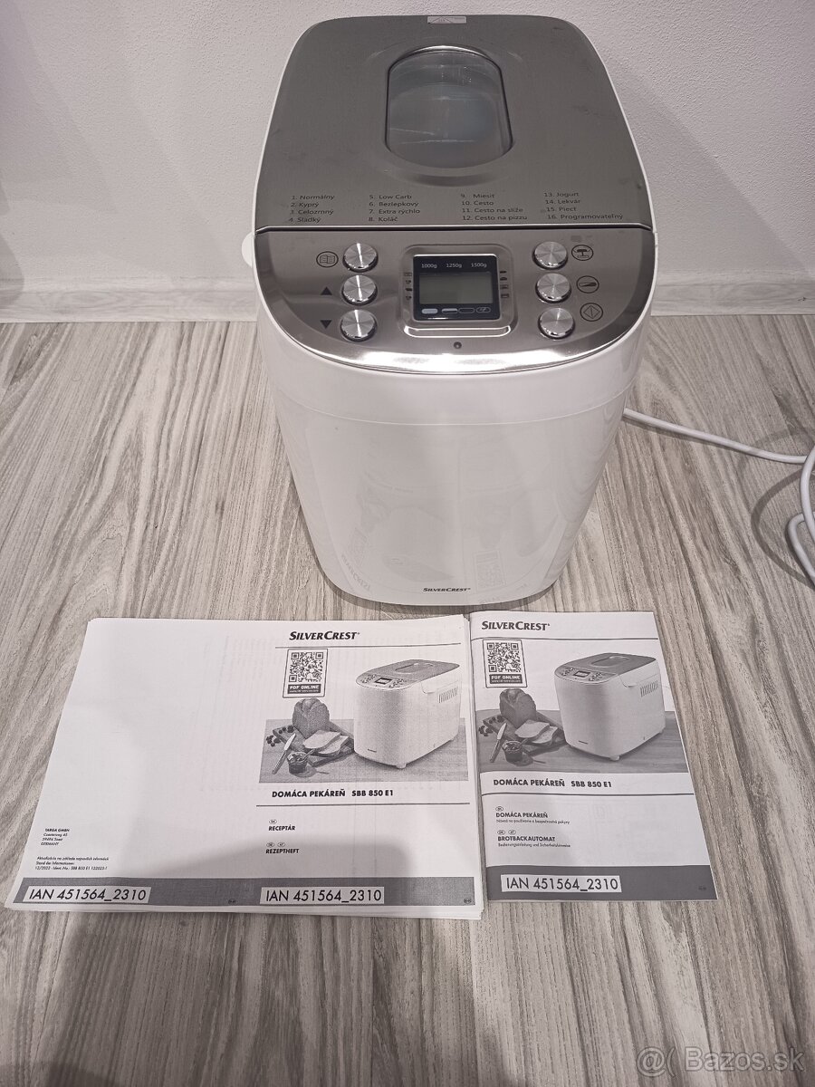 Domáca pekáreň SBB 850 E1 silvercrest - 5
