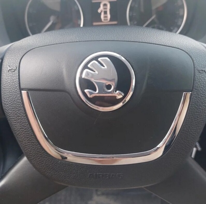 ŠKODA LOGO do volantu 43mm CHROM - 5