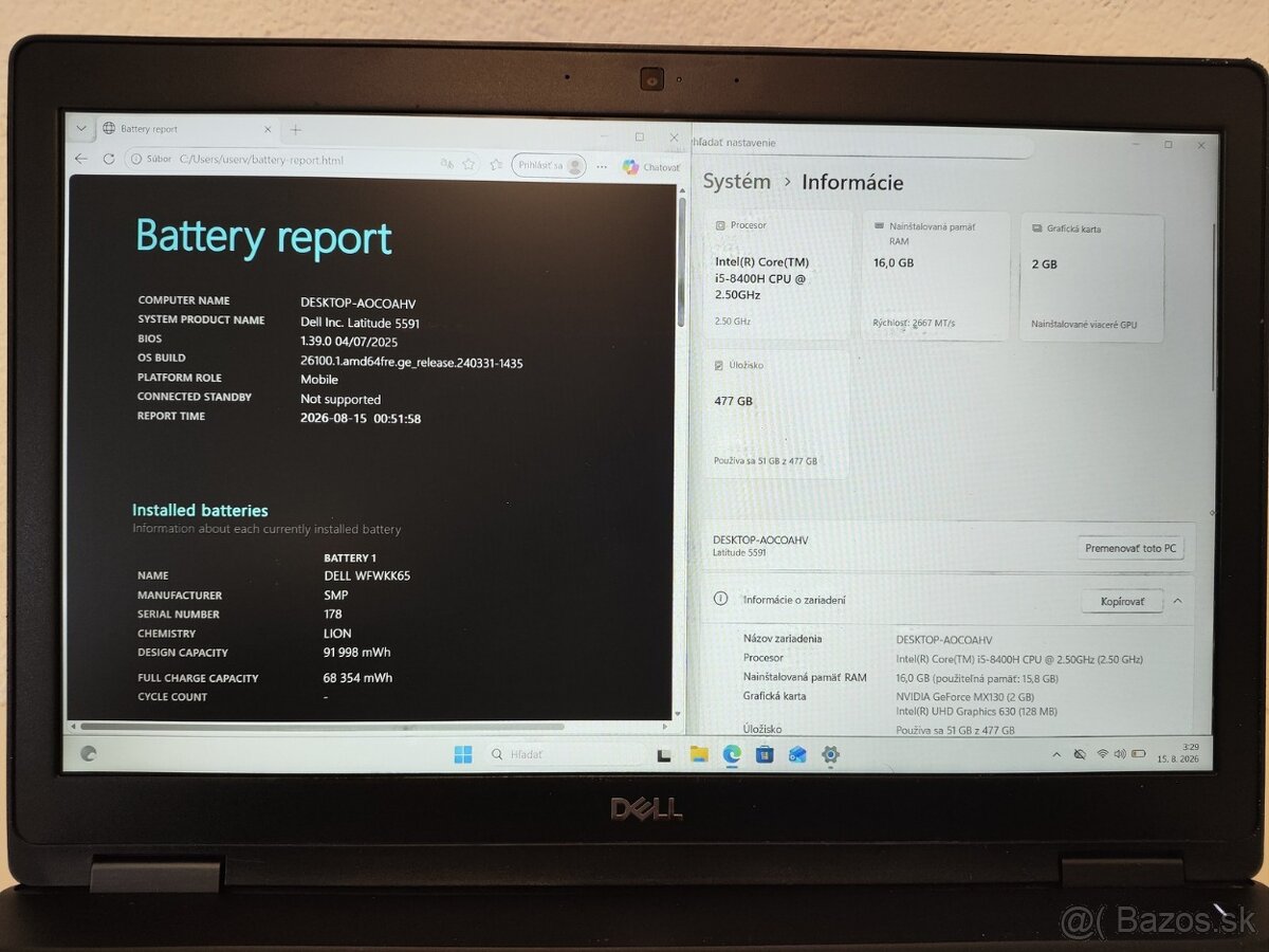 Dell Precision 3530 | Intel Core i5 (8. gen) • GeForce MX130 - 5