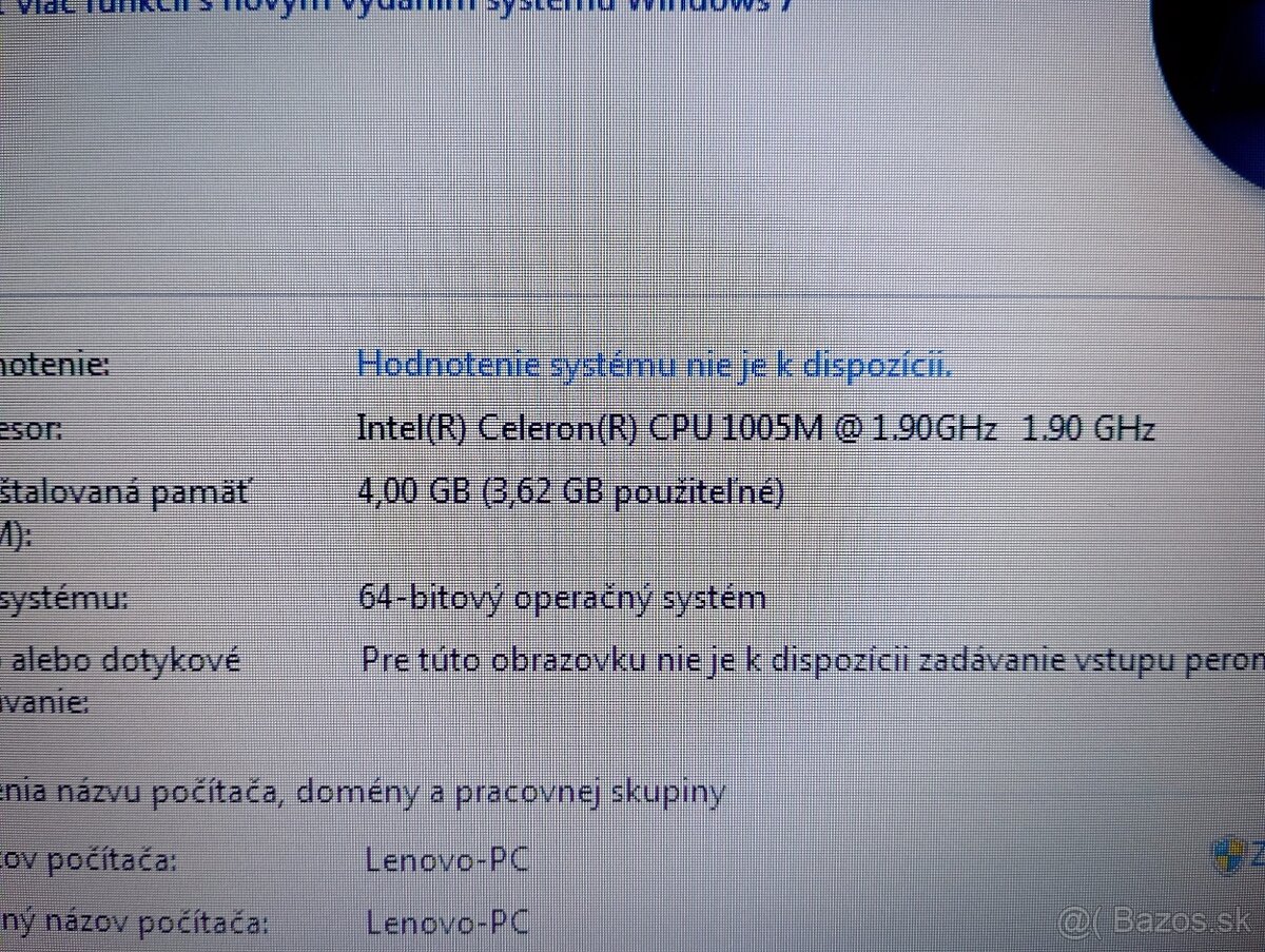 Lenovo B590 + Intel celeron 1005M + 4gb ram + Windows 7 - 5