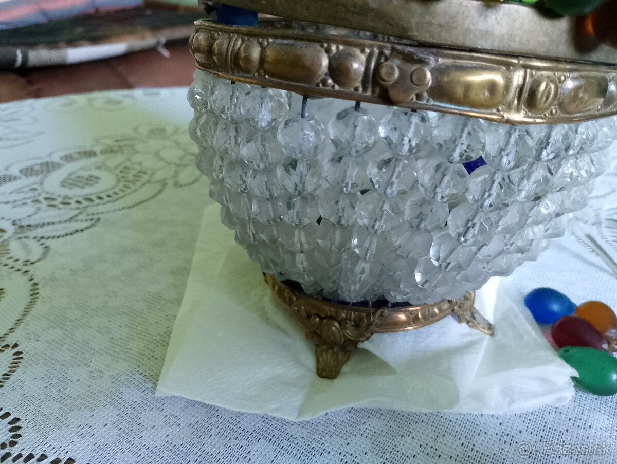 Sklenené ovocie v miske,československo - 5