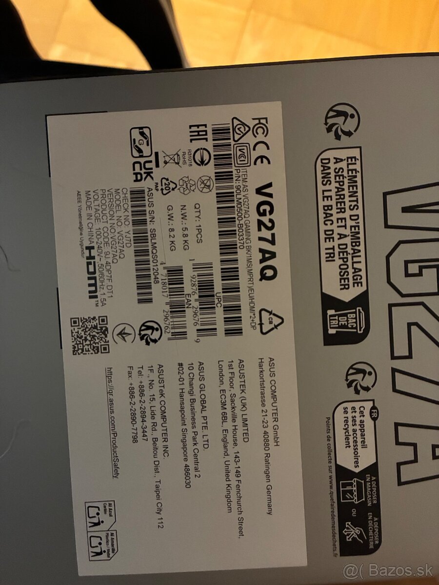 Herný monitor ASUS TUF Gaming VG27AQ – 27", WQHD, 165 Hz - 5