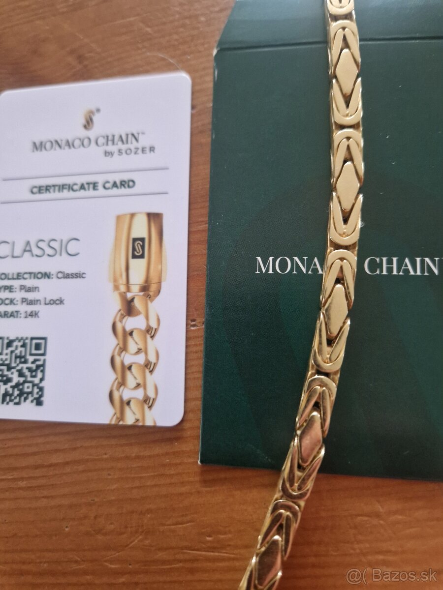 Retiazka nova zlata 14k 585 Kralovsky vzor Monako - 5
