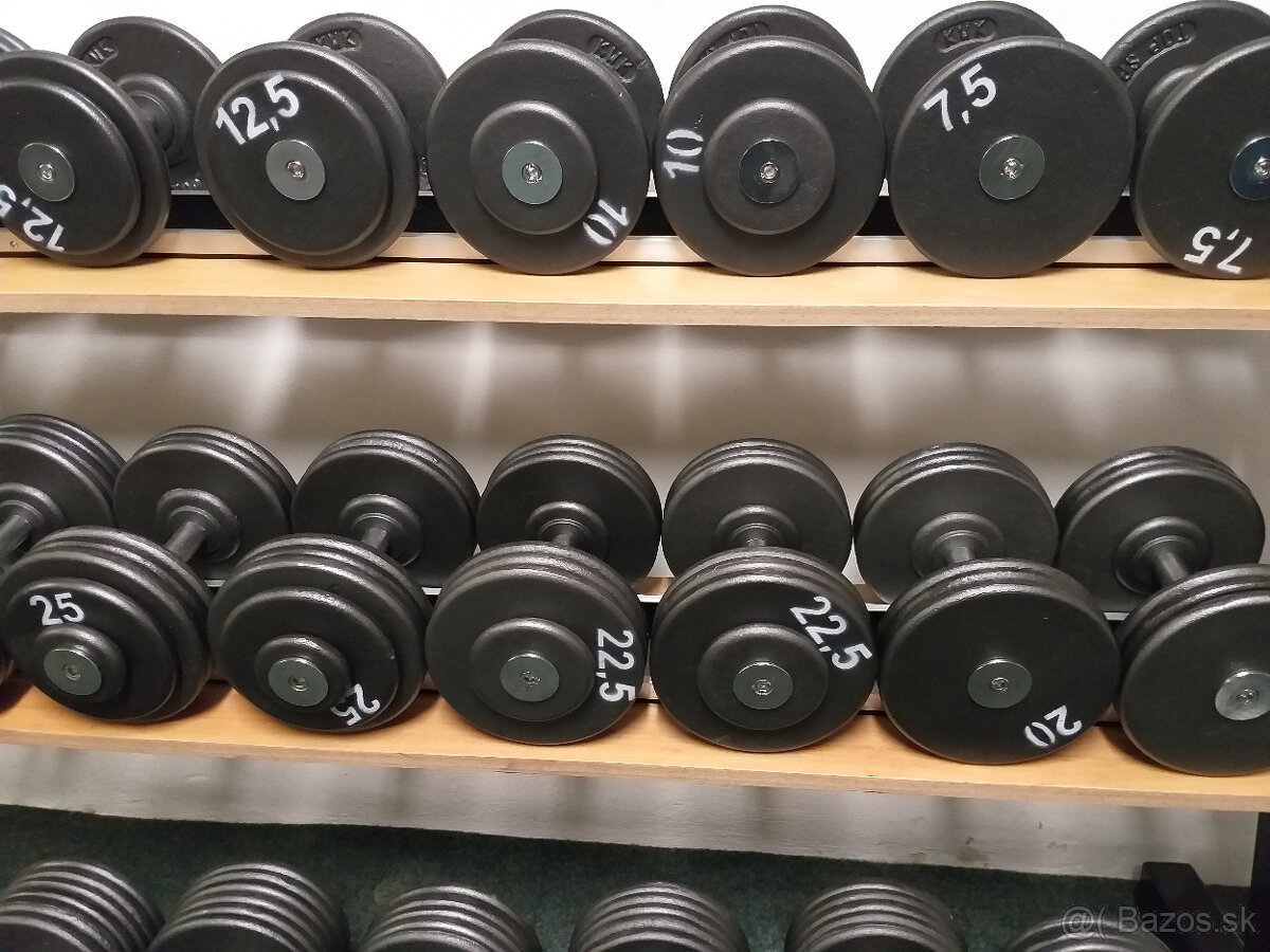 Profi pevné jednoruční činky 2,5-100kg NOVÉ - 5