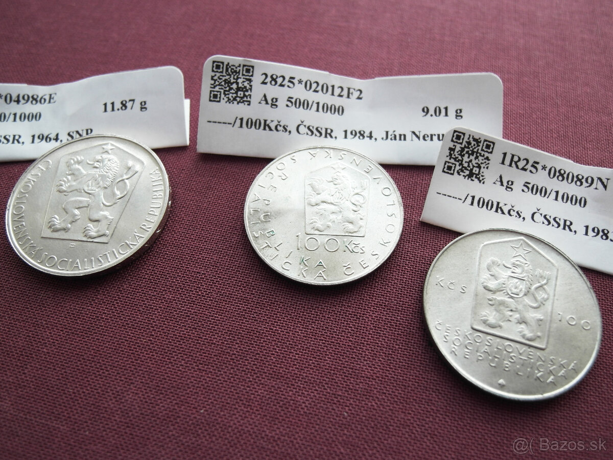 Staré mince 3ks ČSSR striebro - 5