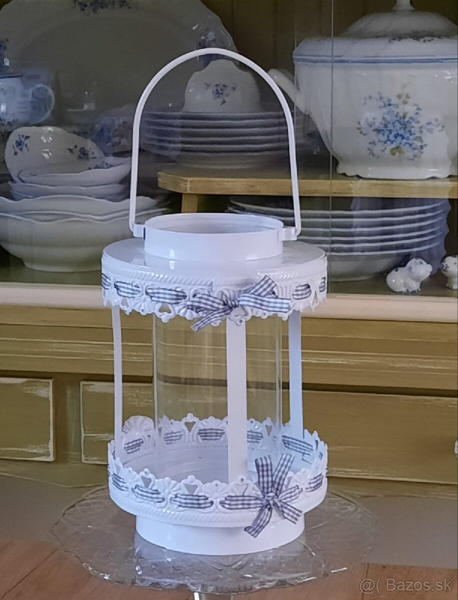 Keramika, lucerna, sošky do modra - 5