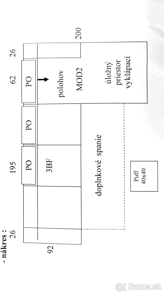 Rohová sedačka, sedacia súprava + taburet REZERVOVANÉ - 5