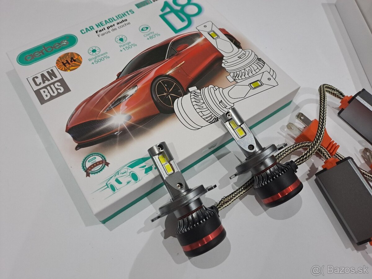 Led žiarovky H4 - 180W - Canbus - Vysoka svietivosť - 5