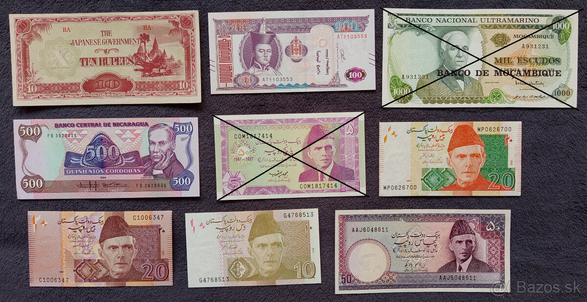 Bankovky svet UNC 7 - 5