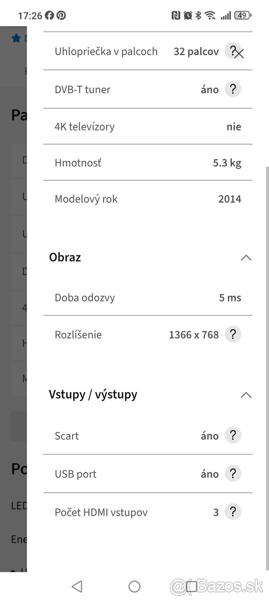 Predám TV SENCOR - 5