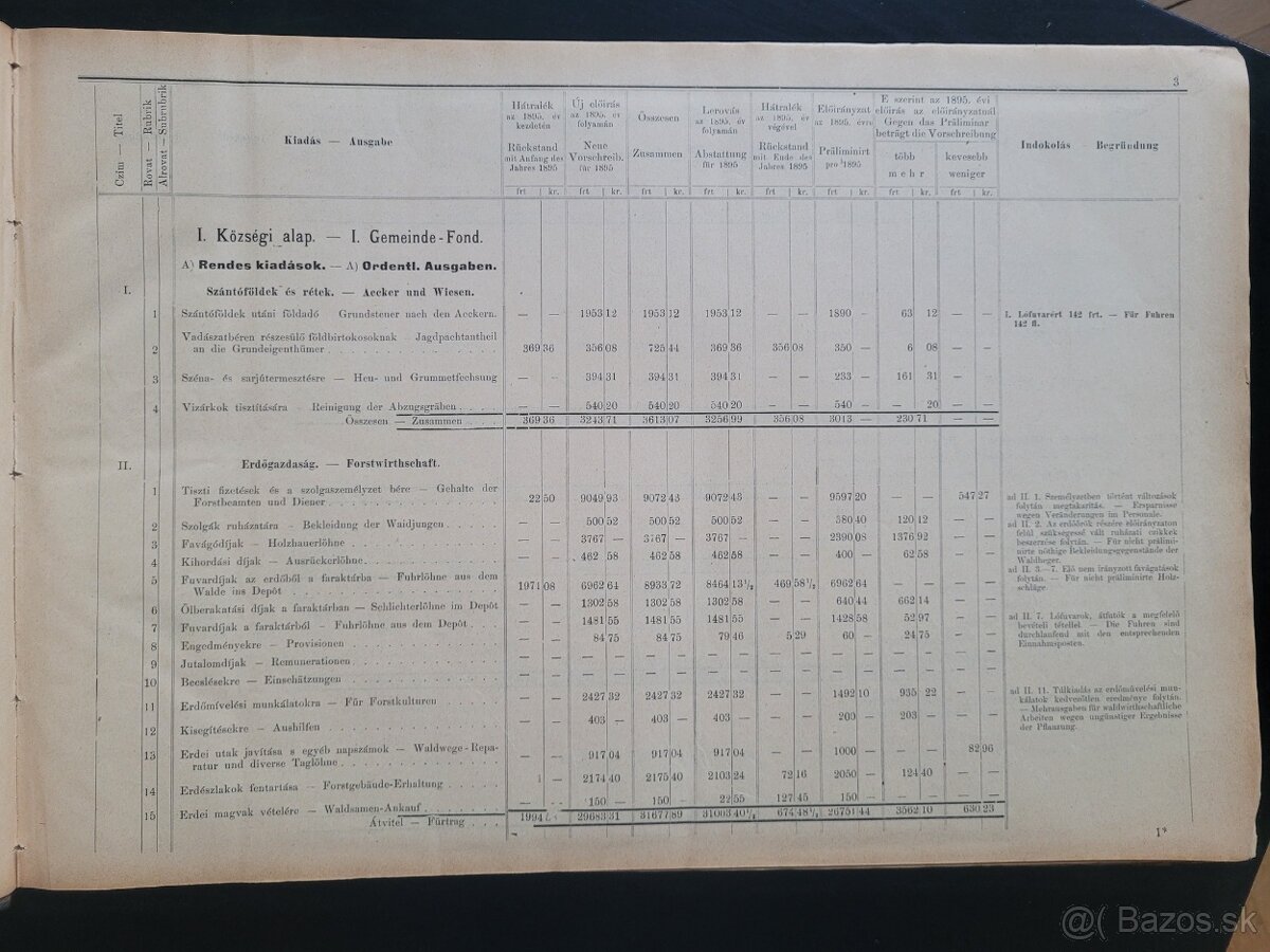 Inventár hlavného mesta Bratislava 1895-1899 rare - 5