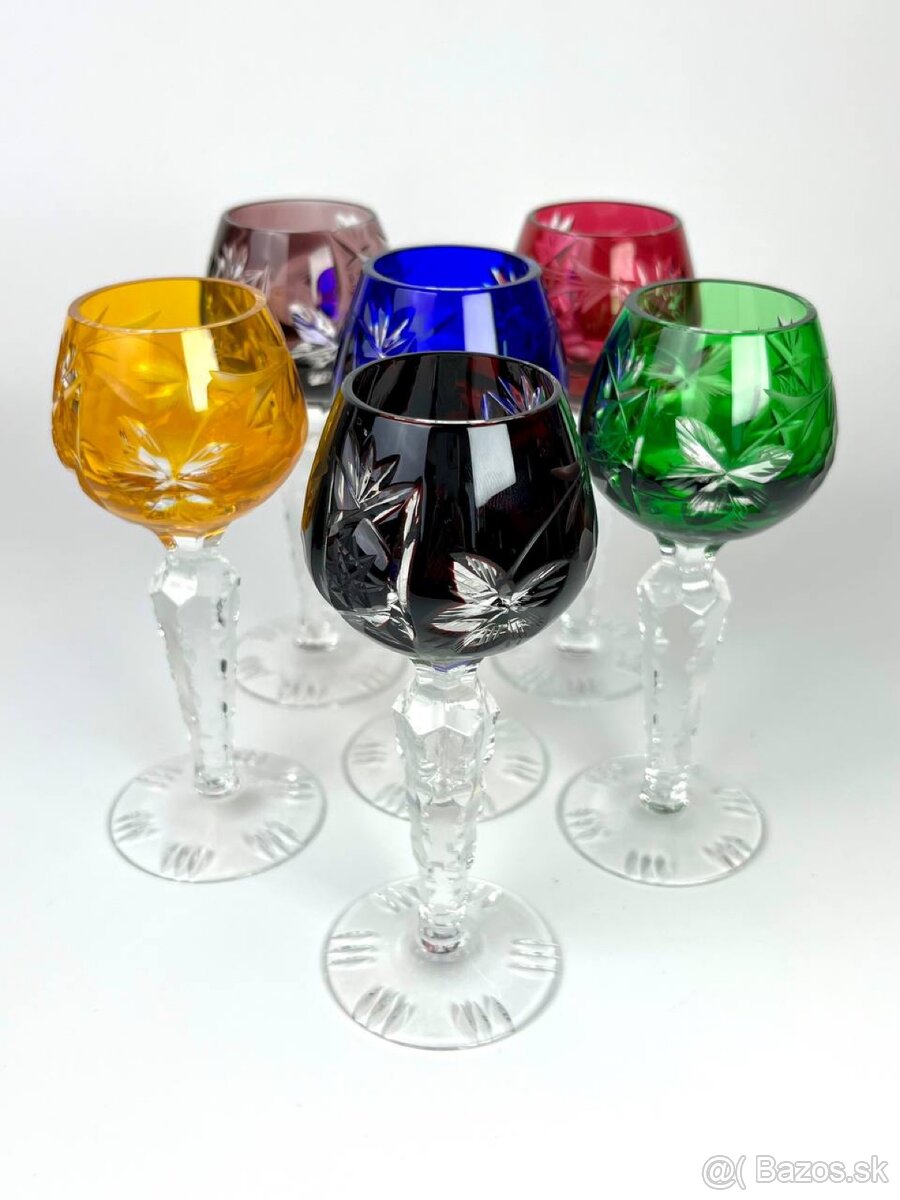 Krištáľové poháriky Lausitzer vintage - 5