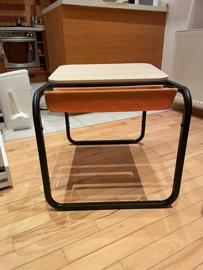 Príručný stolík, antracit/brezový efekt żltá - OLSERÖD - 5